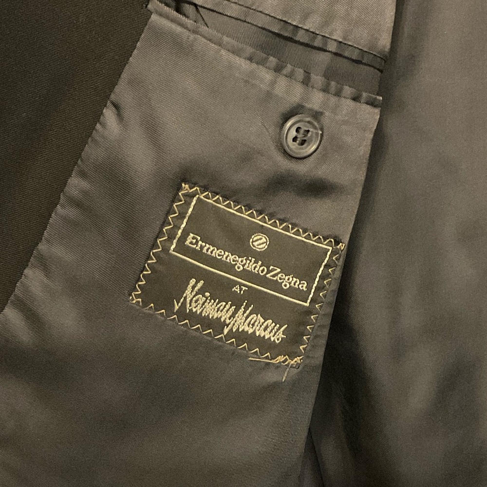 Ermenegildo Zegna Black Sporr Coat With Gold Buttons View 5